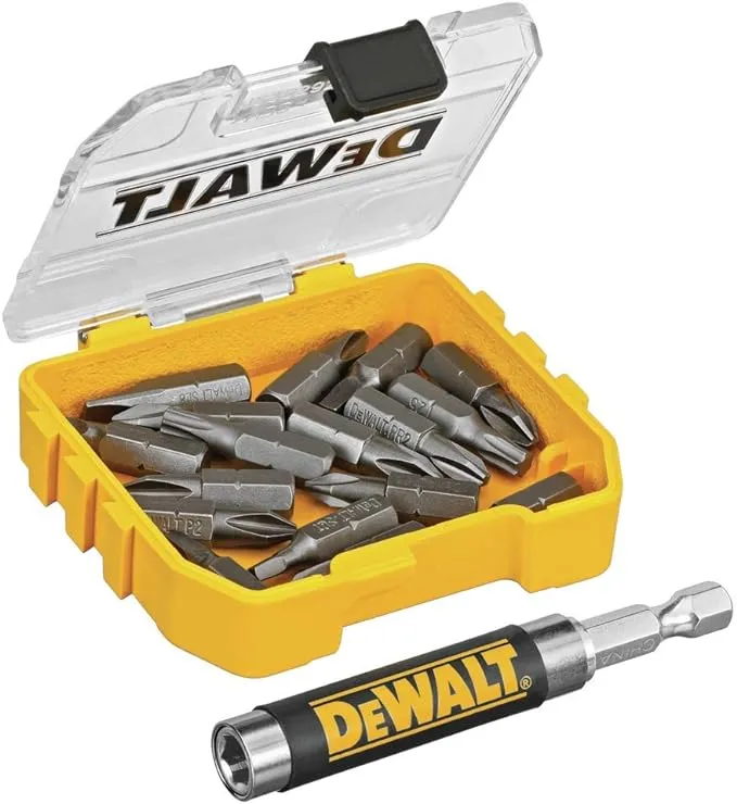 DEWALT DWAF2058CS 18 pc. Compact Magnetic Drive Guide Set, Yellow