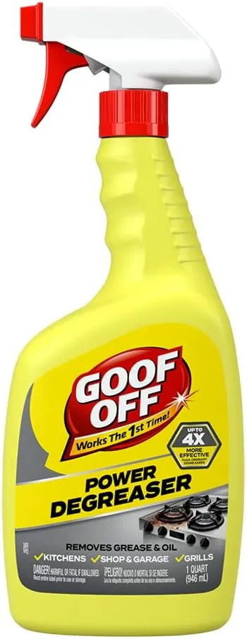 Goof Off Power Cleaner and Degreaser for Mechanics– 32 oz. Trigger Spray Bottle