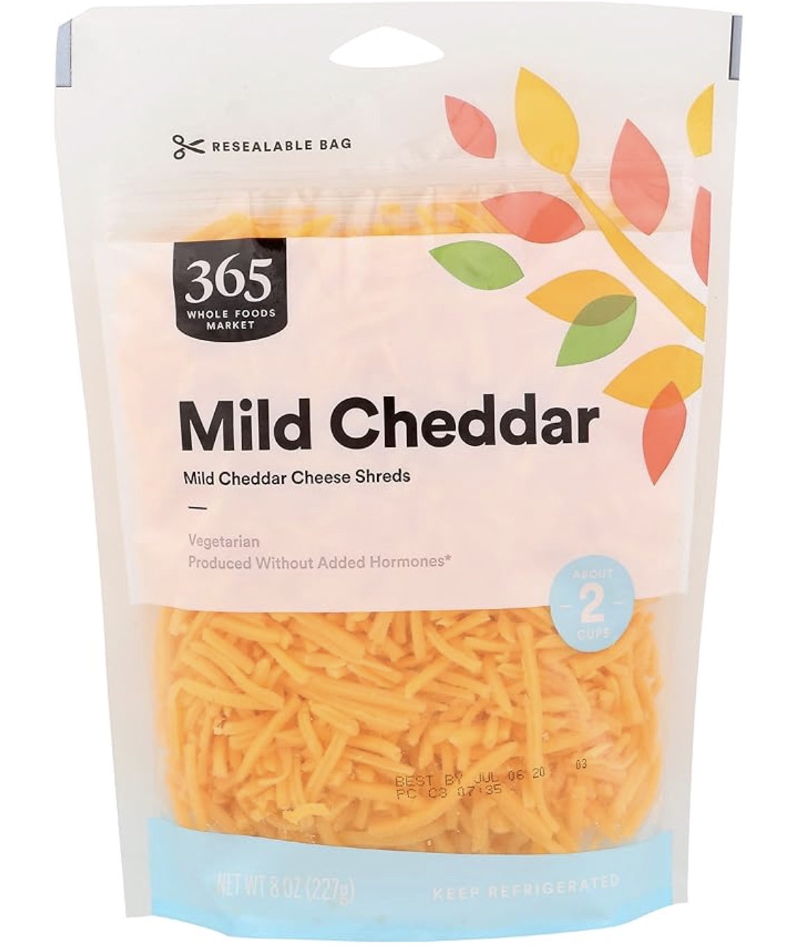 365 by Whole Foods Market, Cheddar Mild Shred, 8 Ounce