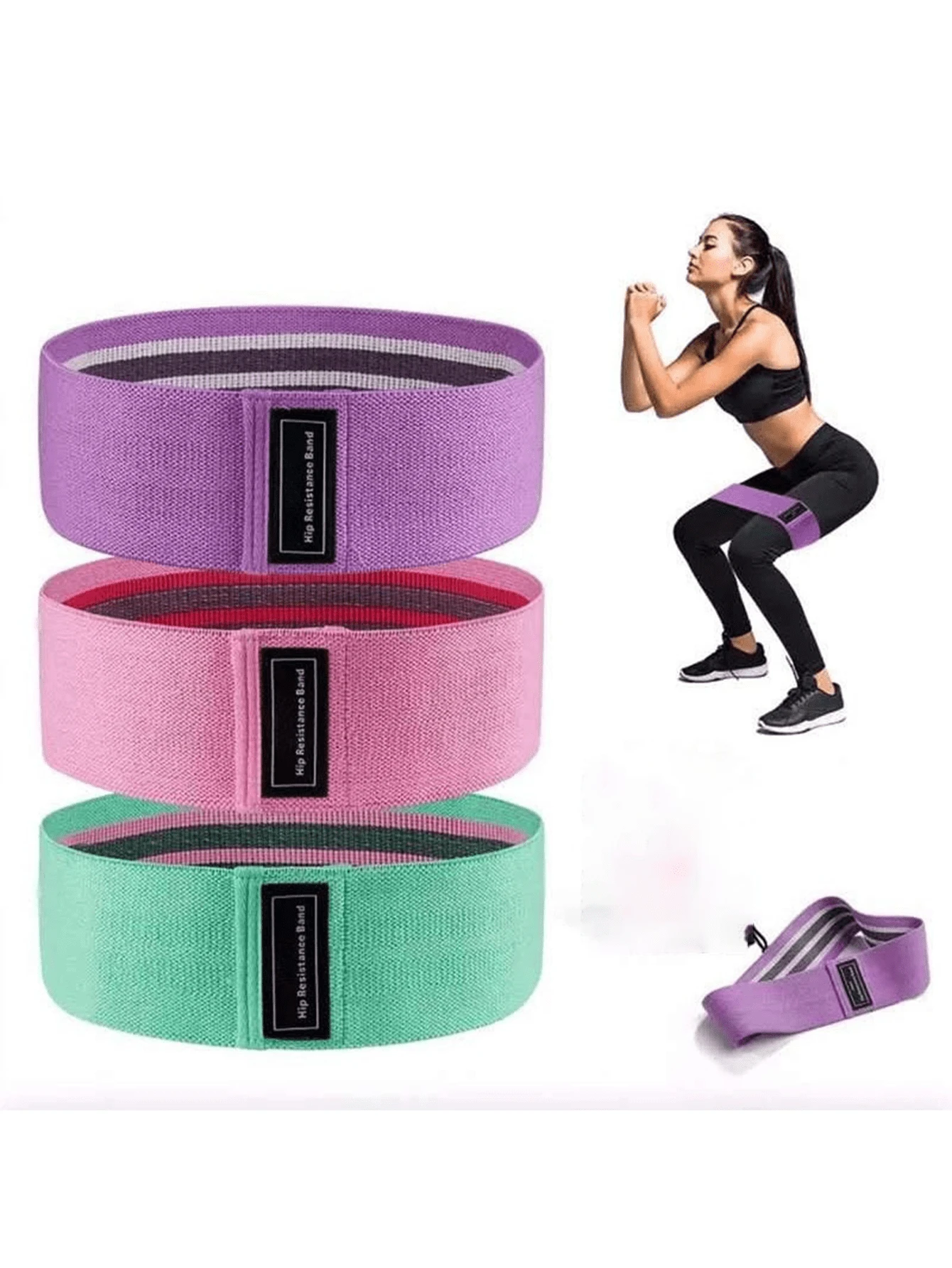 1pc Elastic Squat Resistance Band For Fitness Training, Unisex