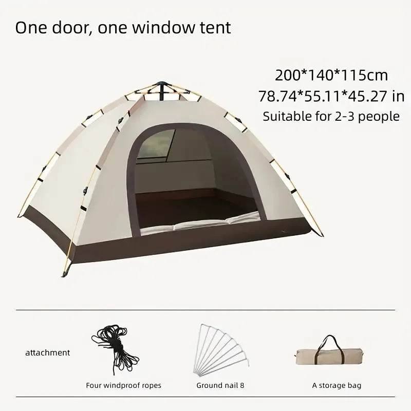 Automatic Pop-Up Camping Tent for 2-3 People