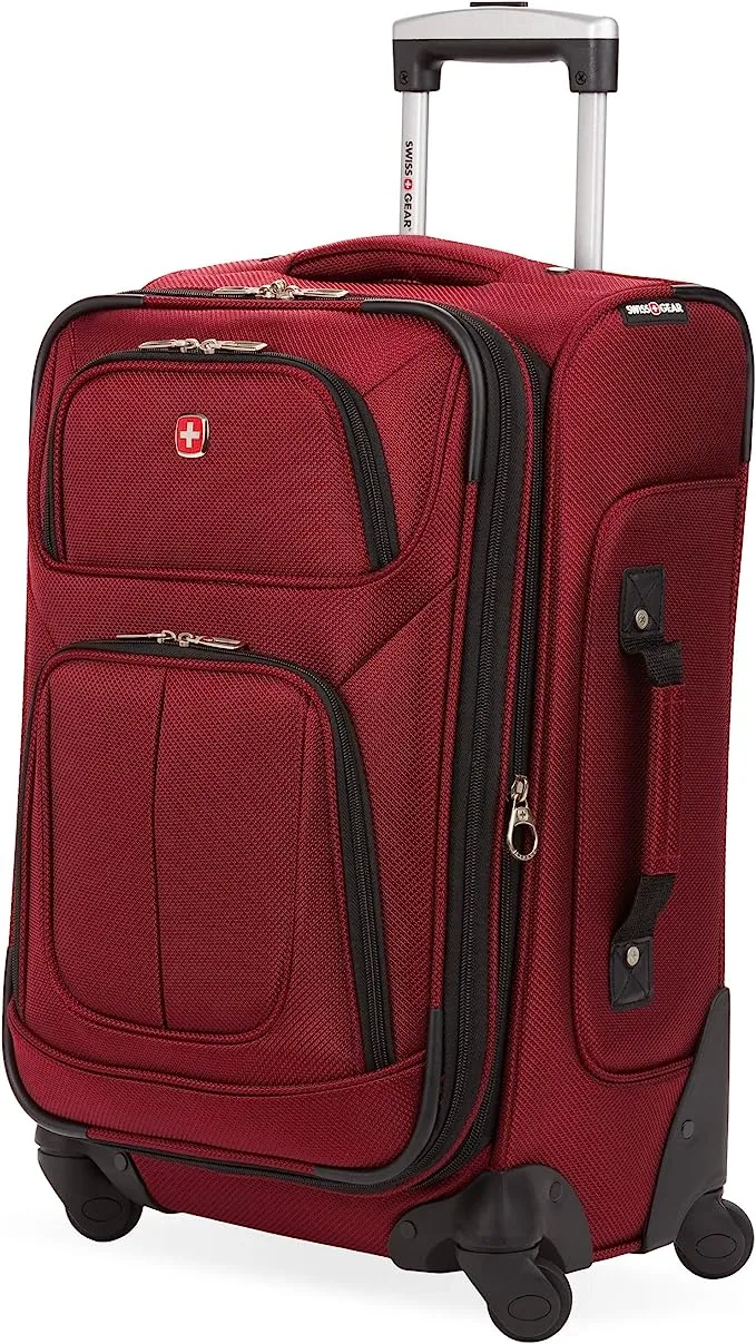 SwissGear Sion Softside Expandable Roller Luggage, Burgundy, Carry-On 21-Inch