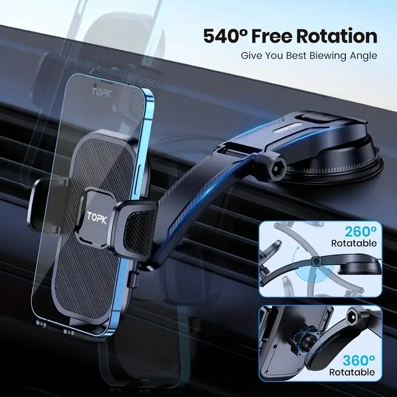 TOPK D38-C Adjustable Car Phone Holder Mount,